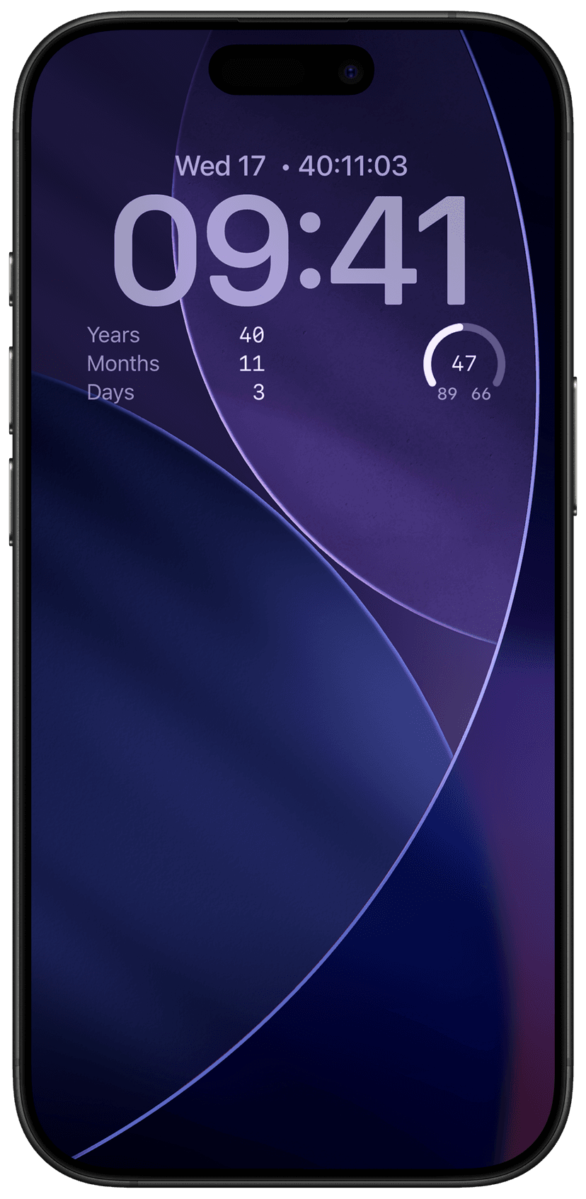 Moment lock screen widgets showing life progress and daily wisdom
