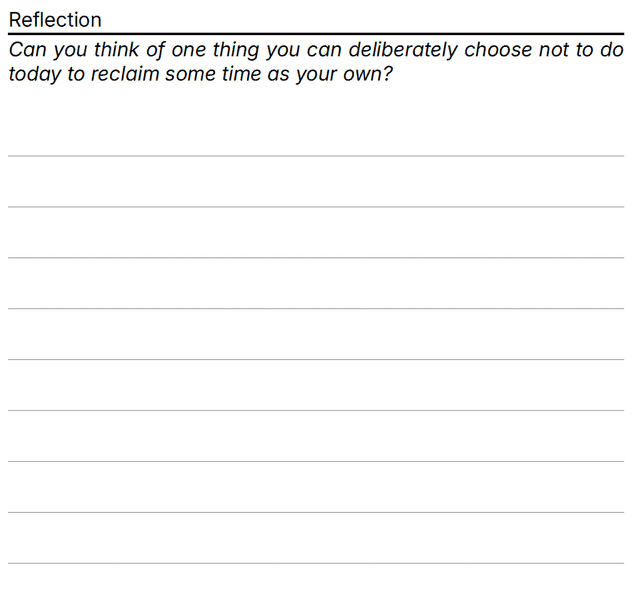Daily page with journaling prompt and quote